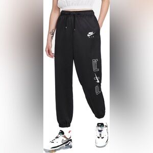 Women’s Nike Air Black/White Swoosh Logo Jogger Athletic Pants - Size 2XL